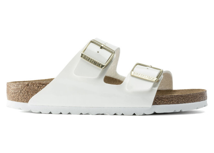 Birkenstock Arizona Birko-Flor Patent Patent White (Women's)
