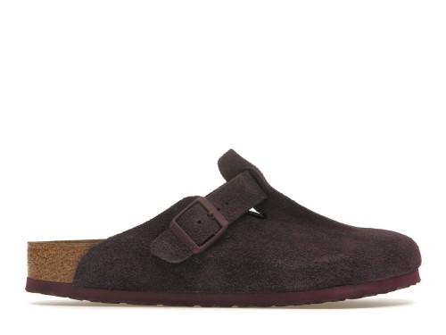 Birkenstock Boston Soft Footbed Suede Wine