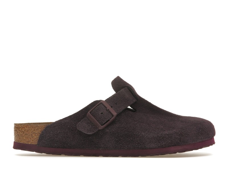 Birkenstock Boston Soft Footbed Suede Wine