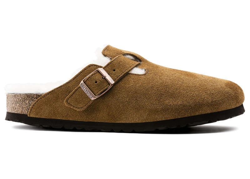 Birkenstock Boston Shearling Suede Mink