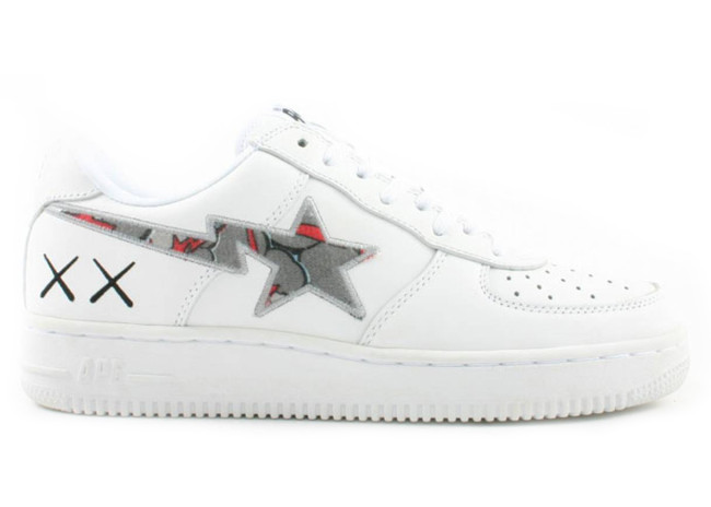 A Bathing Ape Bape Sta Low KAWS White Grey