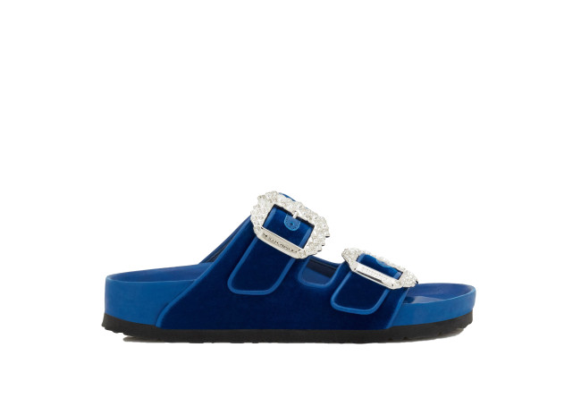 Birkenstock Arizona Manolo Blahnik Royal Blue Velvet