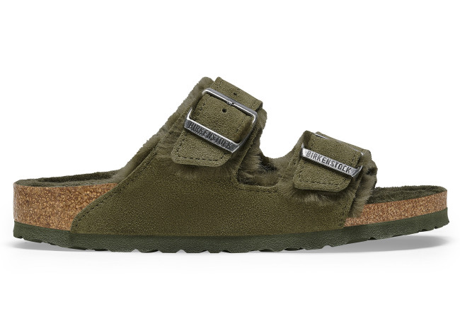 Birkenstock Arizona Shearling Suede Thyme