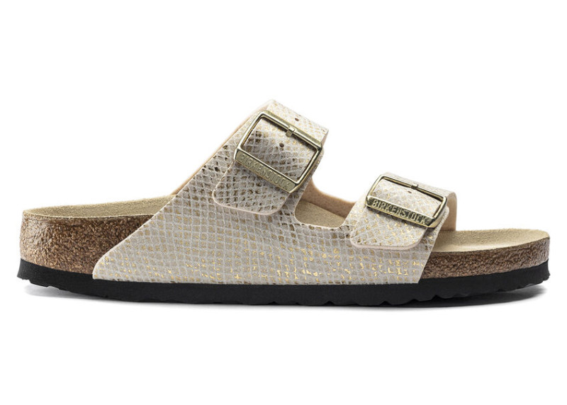 Birkenstock Arizona Microfiber Shiny Python Eggshell (Women's)