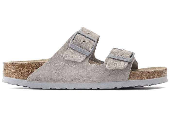 Birkenstock Arizona Soft Footbed Suede Stone Coin