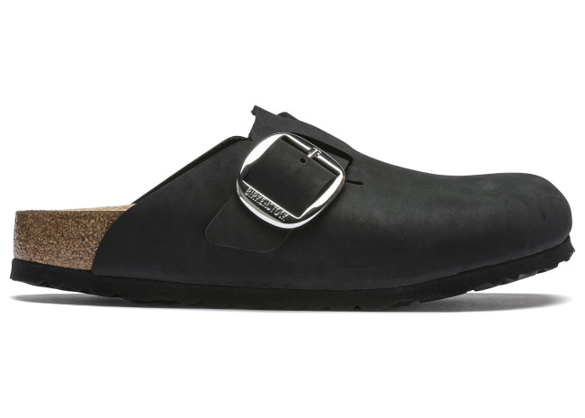 Birkenstock Boston Big Buckle Nubuck Black