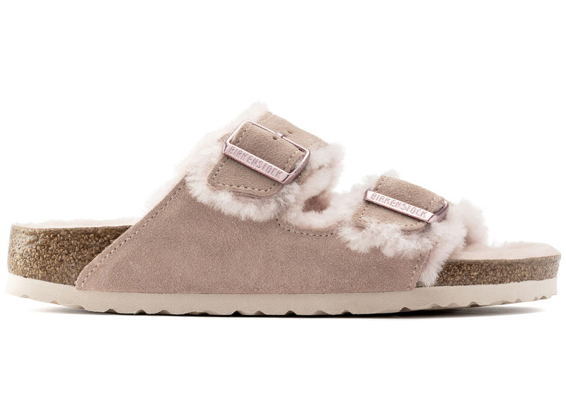 Birkenstock Arizona Shearling Suede Light Rose