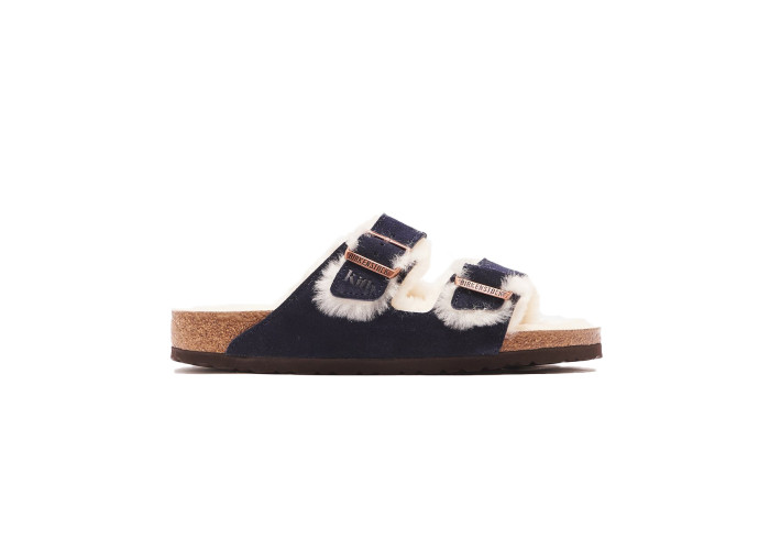 Birkenstock Arizona Shearling Kith Navy Blazer