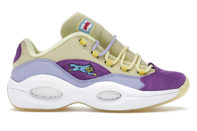 Reebok Question Low BBC Ice Cream Running Dog Yellow Purple