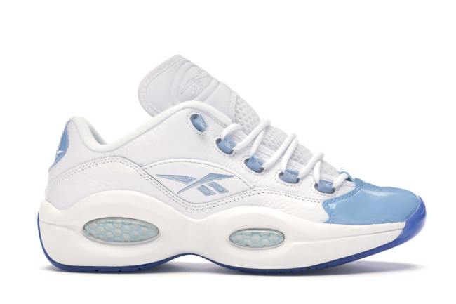 Reebok Question Low Patent Toe Carolina Blue
