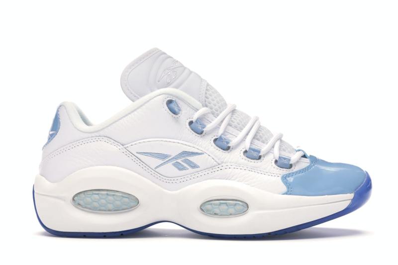 Reebok Question Low Patent Toe Carolina Blue