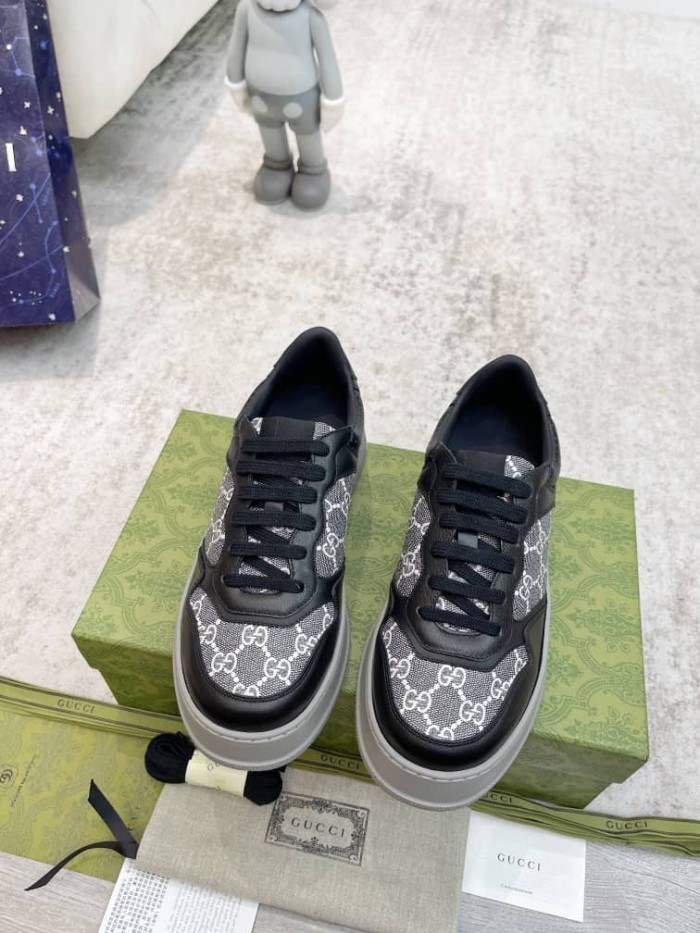 Gucci GG Sneaker Black leather trim
