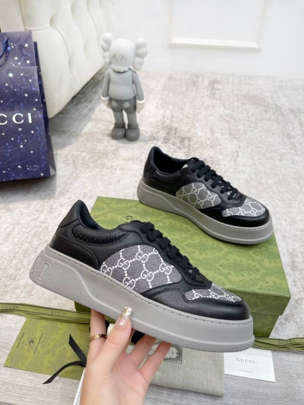 Gucci GG Sneaker Black leather trim