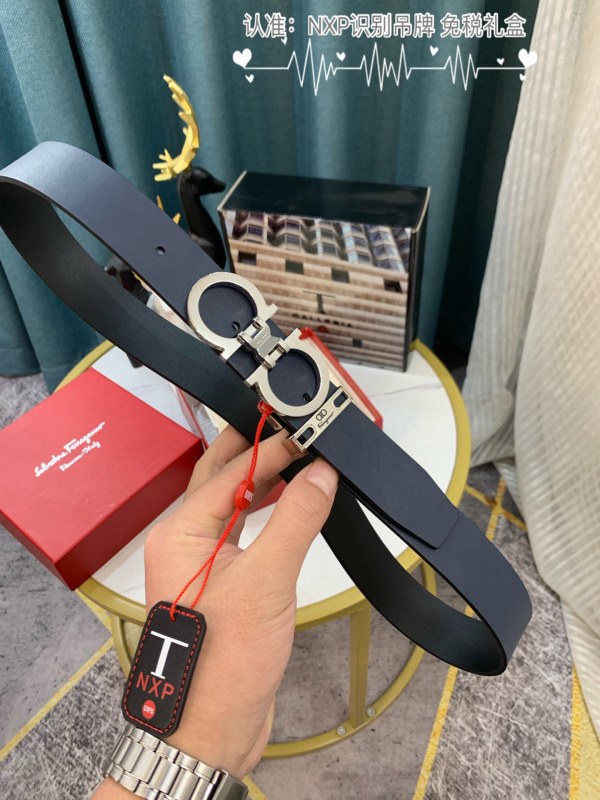 Streetwear Belt Ferragamo 319005 SIZE:3.5cm