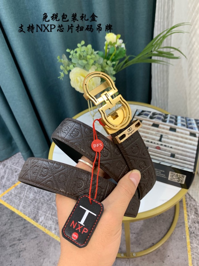 Streetwear Belt Ferragamo 319061 SIZE:3.5cm