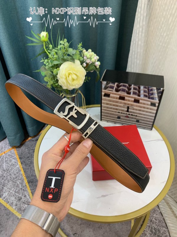 Streetwear Belt Ferragamo 319008 SIZE:3.5cm