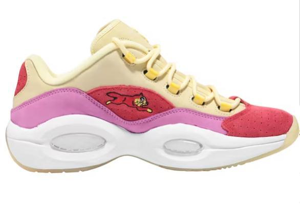 Reebok Question Low BBC Ice Cream Running Dog Yellow Red