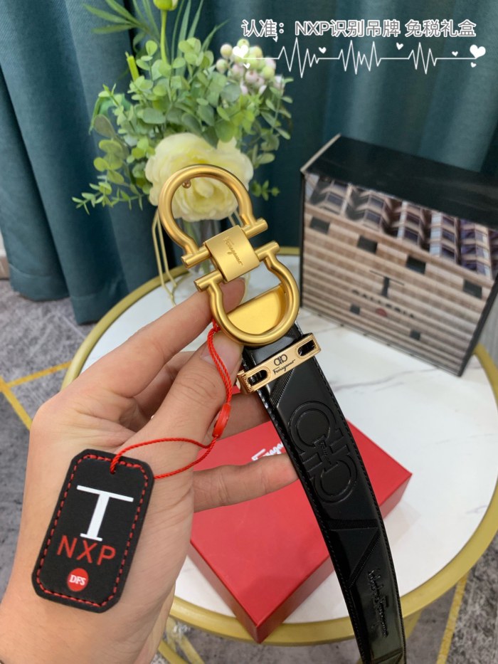 Streetwear Belt Ferragamo 319021 SIZE:3.5cm