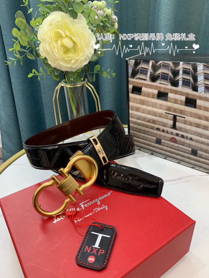 Streetwear Belt Ferragamo 319021 SIZE:3.5cm