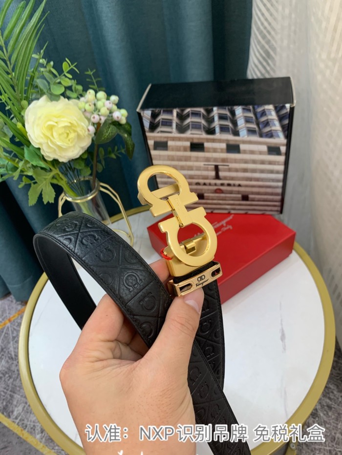Streetwear Belt Ferragamo 319080 SIZE:3.5cm