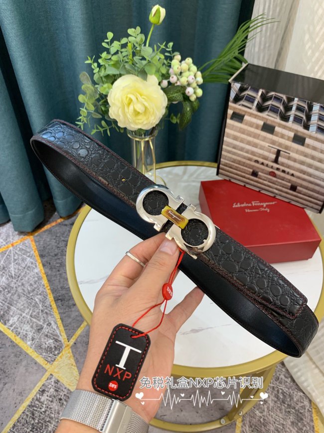 Streetwear Belt Ferragamo 319012 SIZE:3.5cm