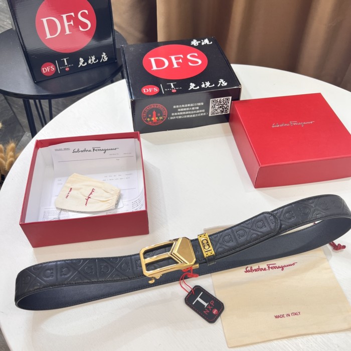 Streetwear Belt Ferragamo 321693 size:3.5cm