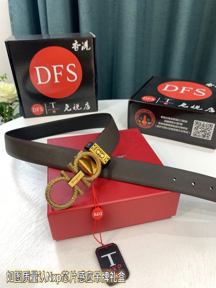 Streetwear Belt Ferragamo 321849 size:3.5cm