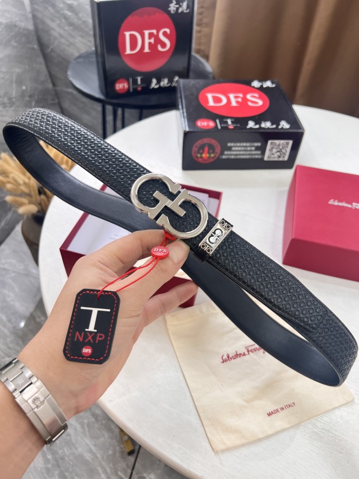 Streetwear Belt Ferragamo 321725 size:3.5cm