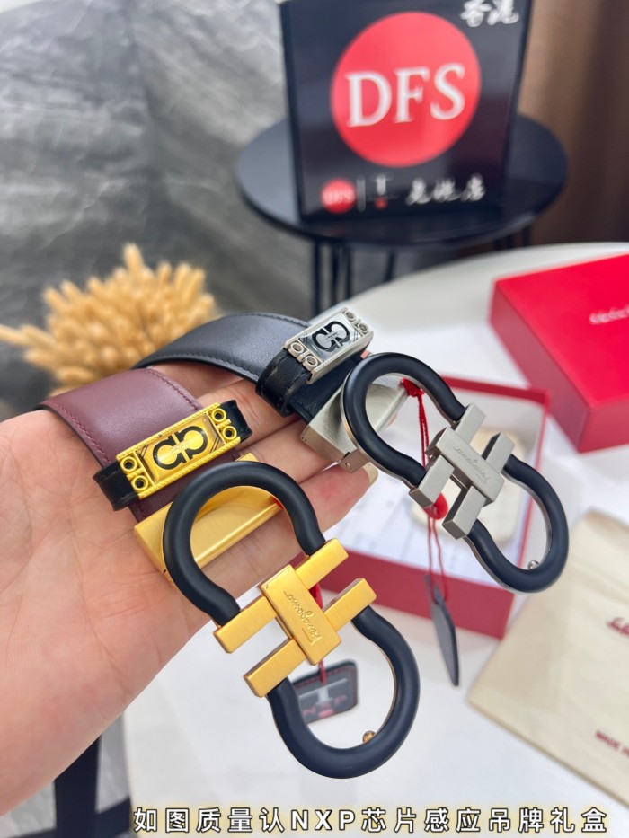 Streetwear Belt Ferragamo 321707 size:3.5cm