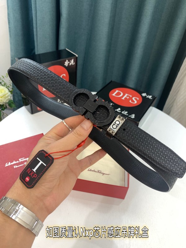 Streetwear Belt Ferragamo 321856 size:3.5cm