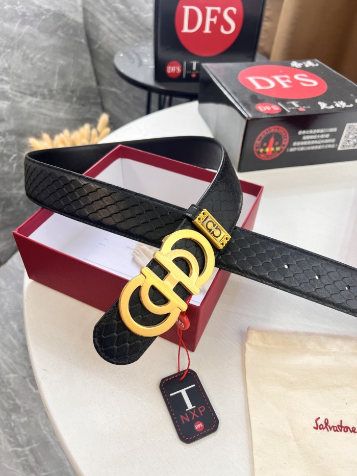 Streetwear Belt Ferragamo 321890 size:3.5cm