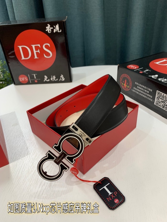 Streetwear Belt Ferragamo 321832 size:3.5cm