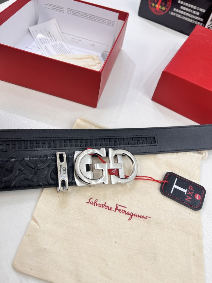Streetwear Belt Ferragamo 321908 size:3.5cm