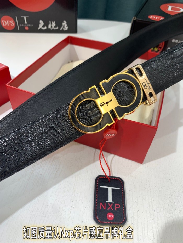 Streetwear Belt Ferragamo 321656 size:3.5cm