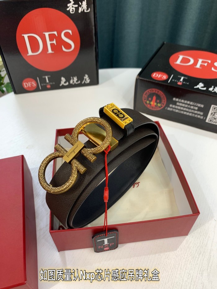 Streetwear Belt Ferragamo 321482 size:3.5cm