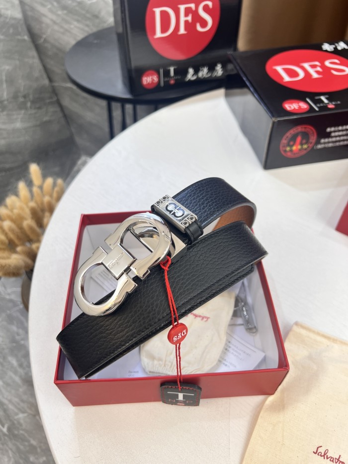 Streetwear Belt Ferragamo 321186 size:3.5cm