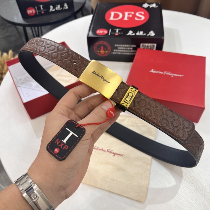 Streetwear Belt Ferragamo 321277 size:3.5cm