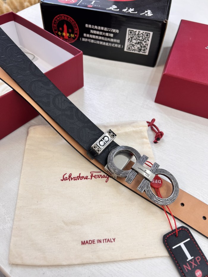 Streetwear Belt Ferragamo 321526 size:3.5cm