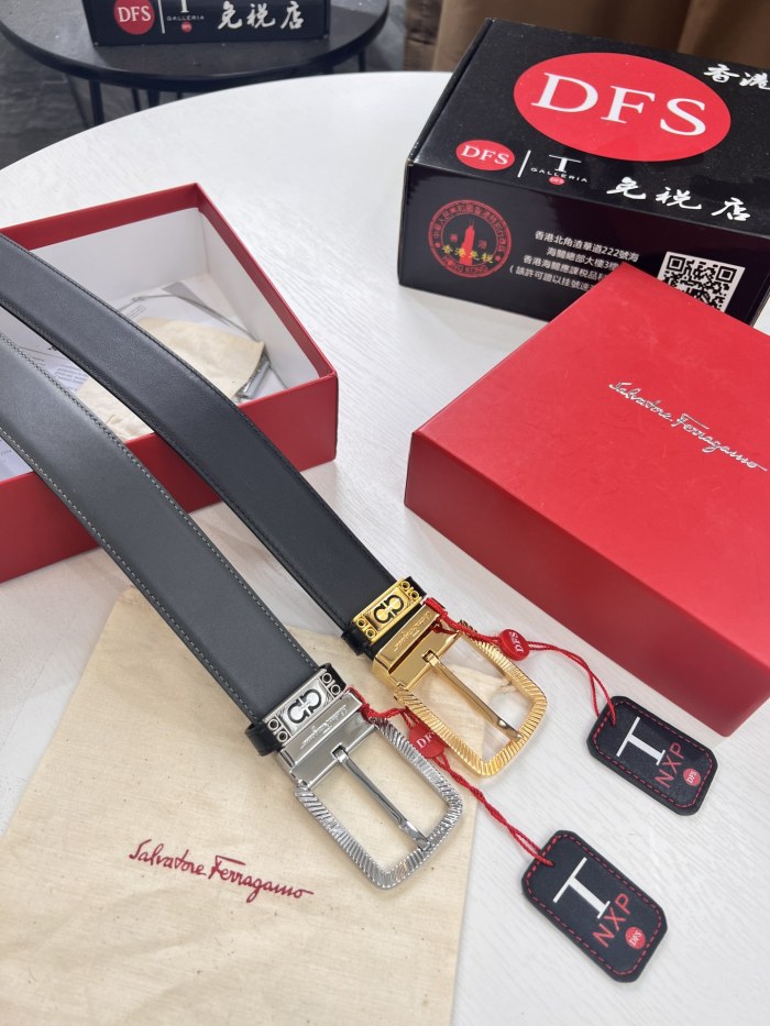 Streetwear Belt Ferragamo 321385 size:3.5cm