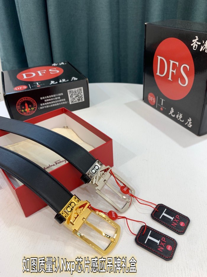 Streetwear Belt Ferragamo 321389 size:3.5cm