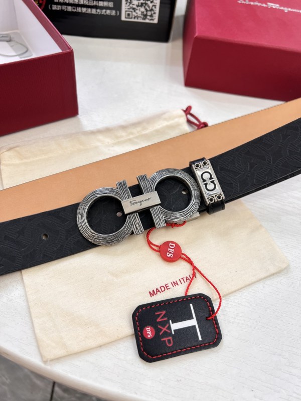 Streetwear Belt Ferragamo 321526 size:3.5cm