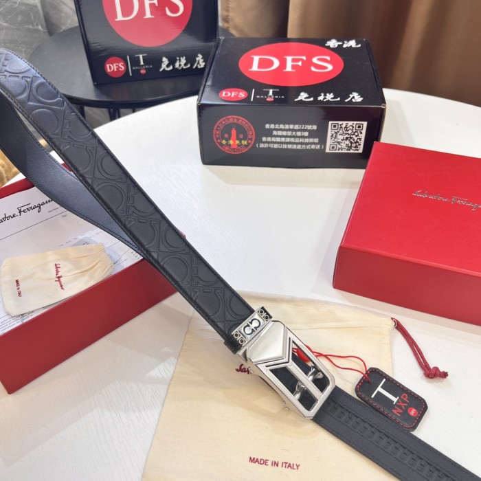 Streetwear Belt Ferragamo 321367 size:3.5cm