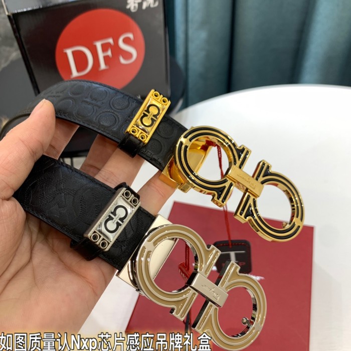 Streetwear Belt Ferragamo 320937 size:3.5cm