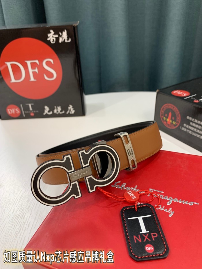 Streetwear Belt Ferragamo 321108 size:3.5cm