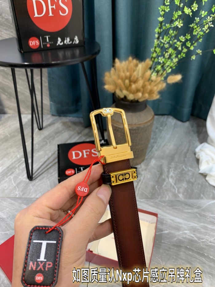 Streetwear Belt Ferragamo 321081 size:3.5cm