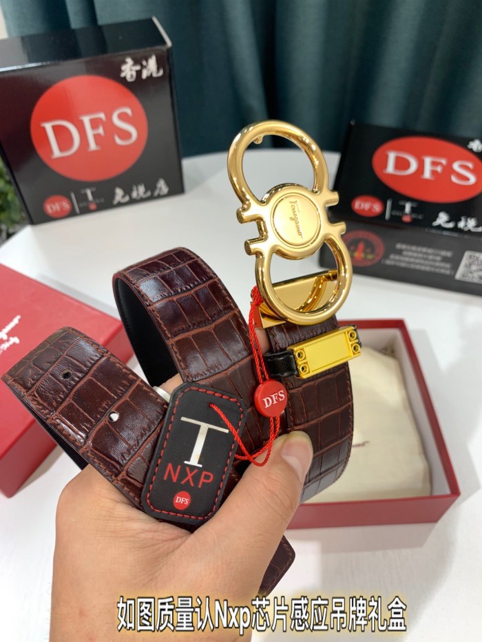 Streetwear Belt Ferragamo 321104 size:3.5cm