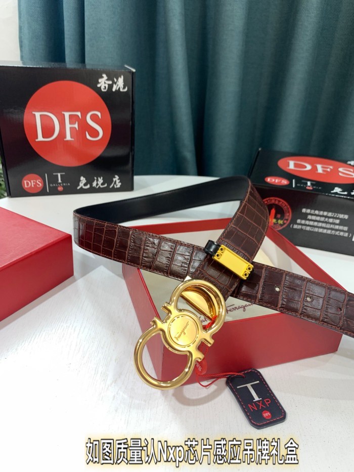 Streetwear Belt Ferragamo 321104 size:3.5cm