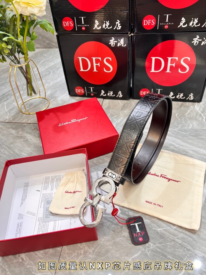 Streetwear Belt Ferragamo 321025 size:3.5cm