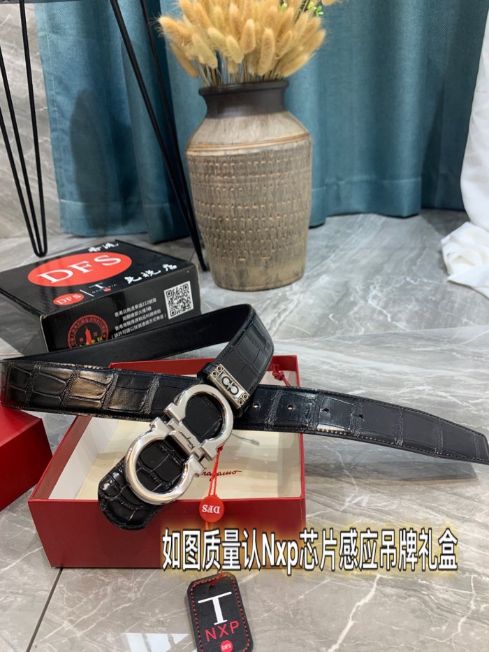 Streetwear Belt Ferragamo 321087 size:3.5cm