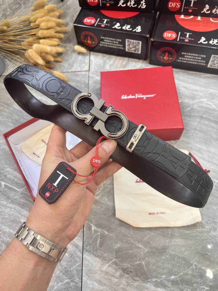 Streetwear Belt Ferragamo 320869 size:3.5cm